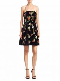 Alice Olivia Launa Embroidered Sleeveless Dress at Saks Fifth Avenue